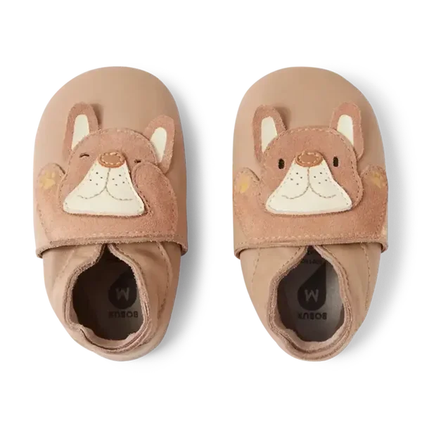 Bobux Soft Soles Peeking Puppy Warm Taupe | Taupe L