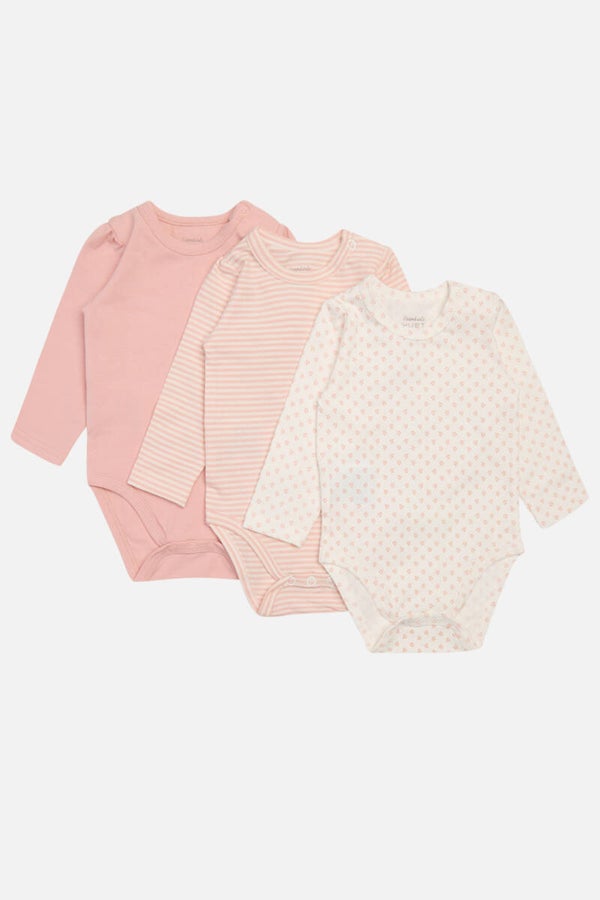Hust and claire set van 3 body's dusty rose