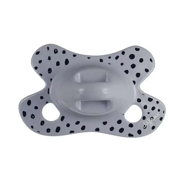 Difrax Fopspeen Newborn Natural Nature grijs geprint