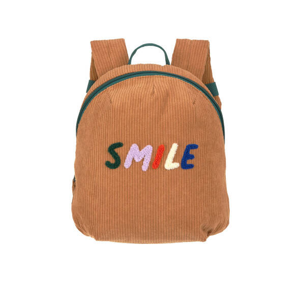 Lassig Tiny Backpack Cord - Little Gang, Smile caramel