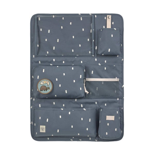 Lassig Auto Organizer Kinder - Happy Prints, Dunkelblau