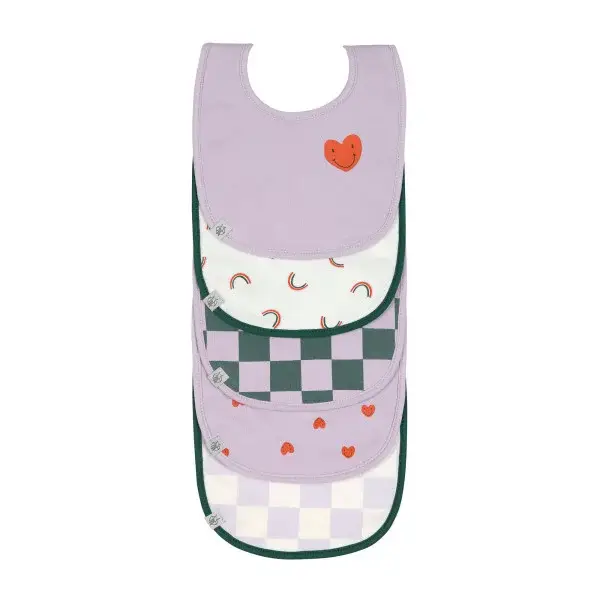100. Lassig Value Pack Bib (5 pcs), Happy Rascals Heart