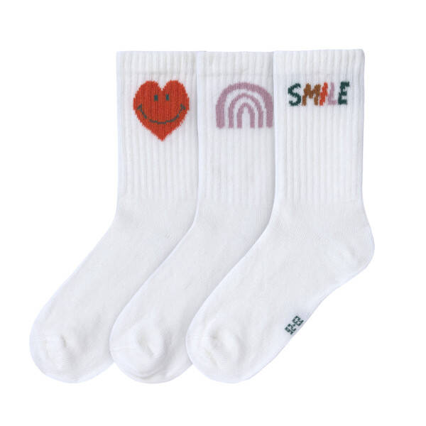 Lassig Tennis Socks Kids (3 pcs) - Little Gang, Smile