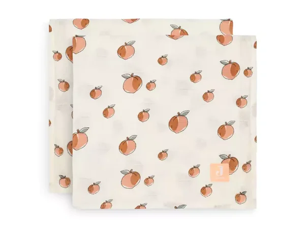 Jollein Hydrofiel Multidoek 115x115cm - Peach - 2 Stuks