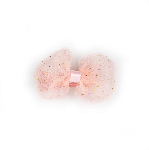 Busy Lizzie - Clip - Bow - Dots - Pink