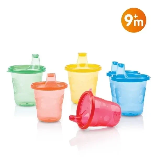 131. Nuby Beker set - 6 stuks - 210ml - 9m+