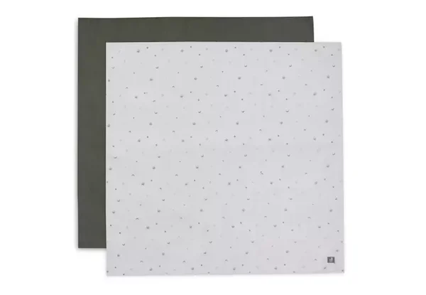 Jollein Hydrofiele Doek Large 115x115cm Stargaze - Leaf Green - 2 Stuks