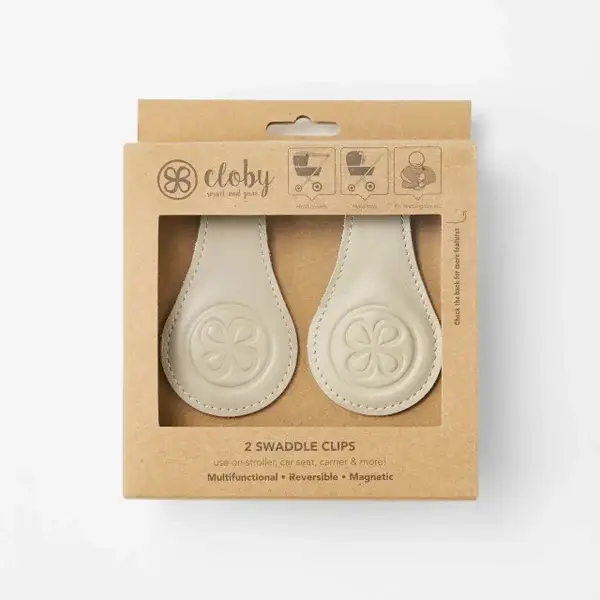 136. Cloby LEREN SWADDLE CLIPS BEIGE