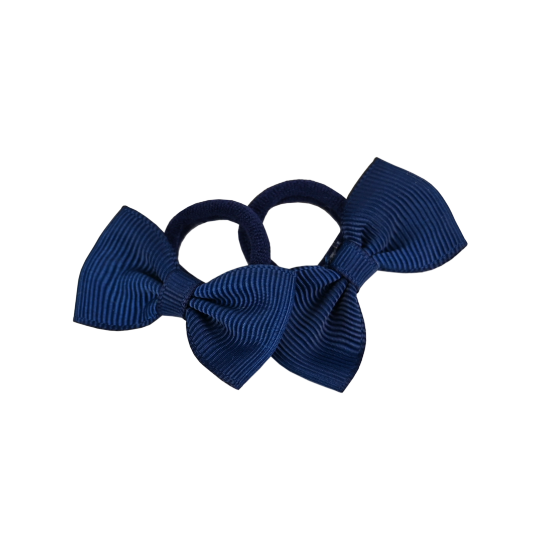 BL - Mini Elastics - Bow - Dark Blue