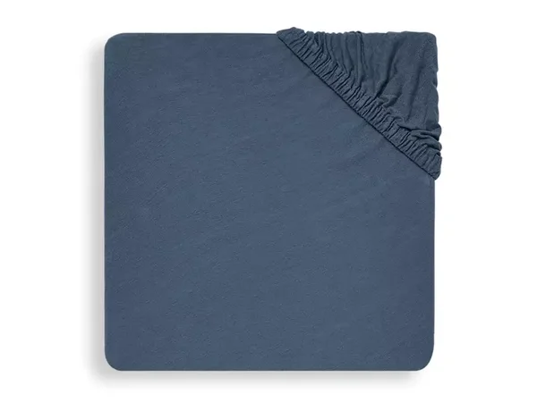 Jollein Hoeslaken Ledikant Jersey 60x120cm - Jeans Blue