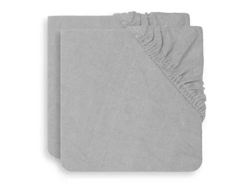 134. Jollein Aankleedkussenhoes Badstof 50x70cm - Soft Grey - 2 Stuks