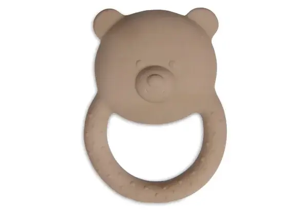 102. Jollein Bijtring Rubber Teddy Bear - Biscuit