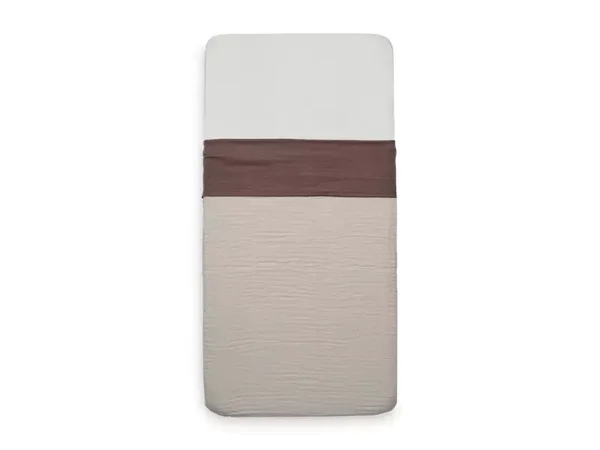 Jollein Laken Ledikant 120x150cm Wrinkled - Chestnut