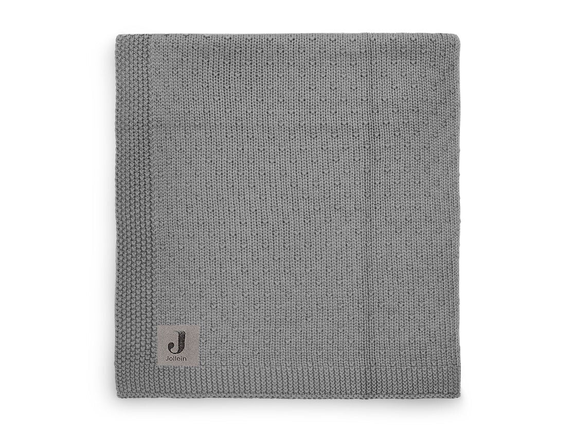 Jollein Deken Wieg 75x100cm Bliss Knit - Storm Grey