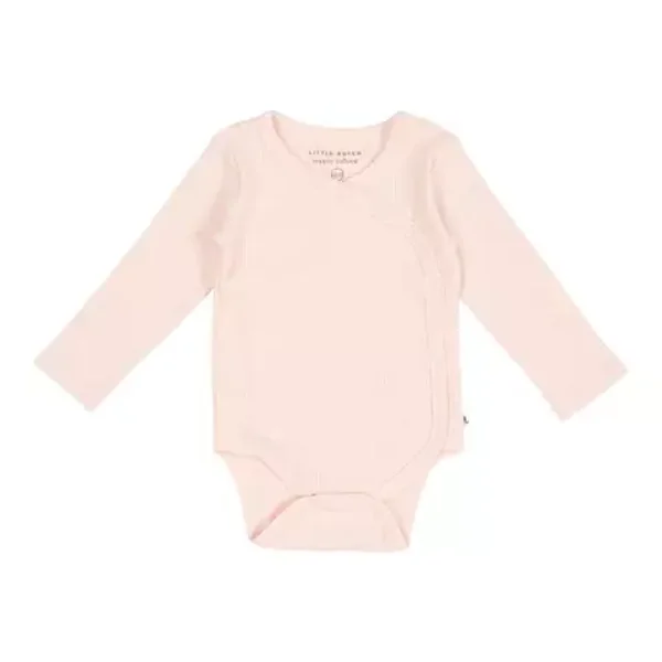 Little dutch Romper overslag lange mouw Rib Pink