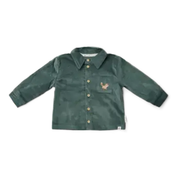 107. Little dutch Overhemd night green maat 92