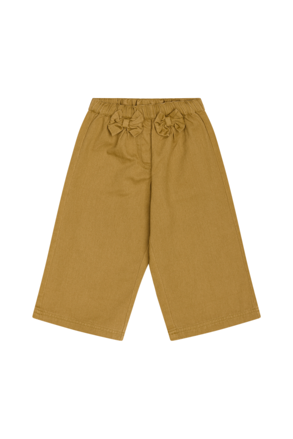 Hust and claire broek met strikje oker geel