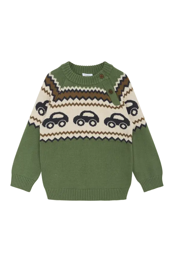 57. Hust and claire trui met auto maat 86