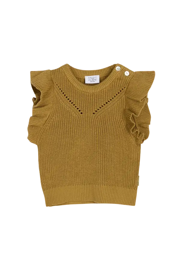 102. Hust and claire gilet oker geel maat 62
