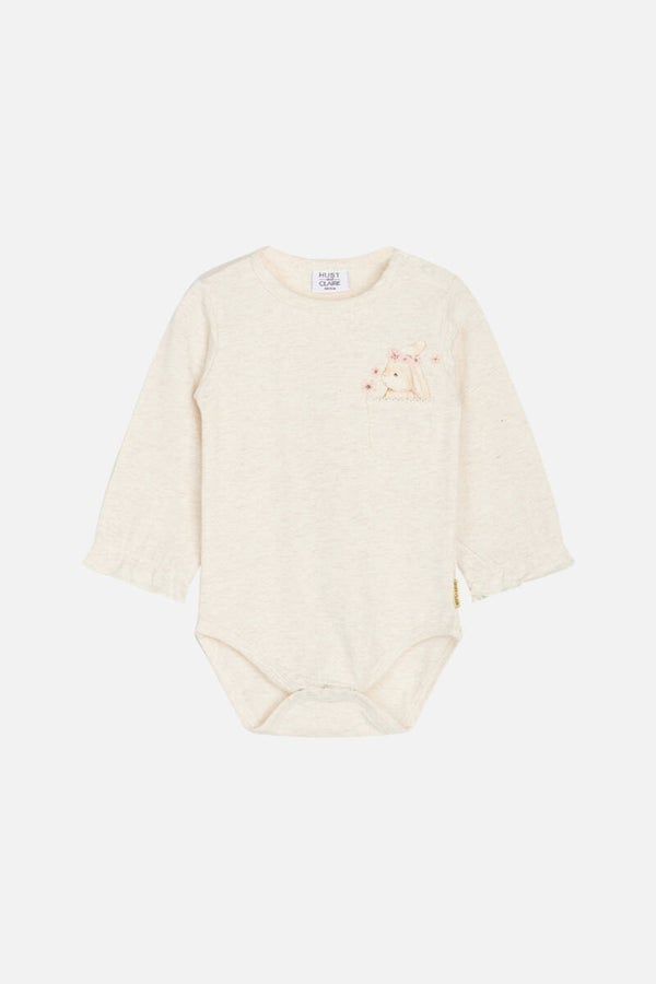 Hust and claire beige body konijntje
