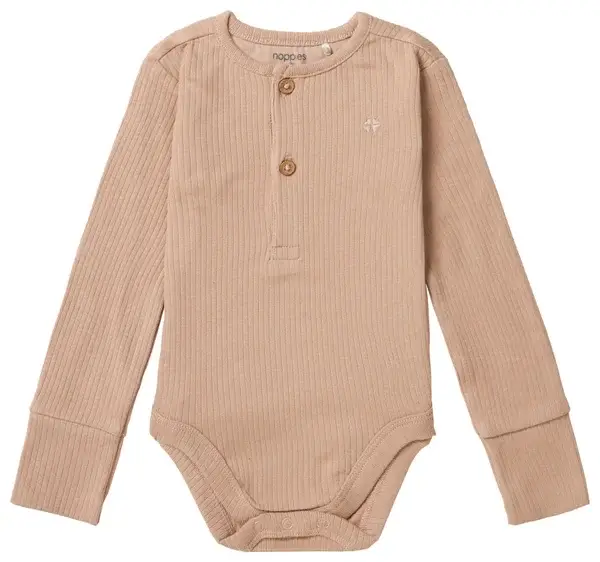 97. Romper noppies torrington long sleeve light taupe maat 50