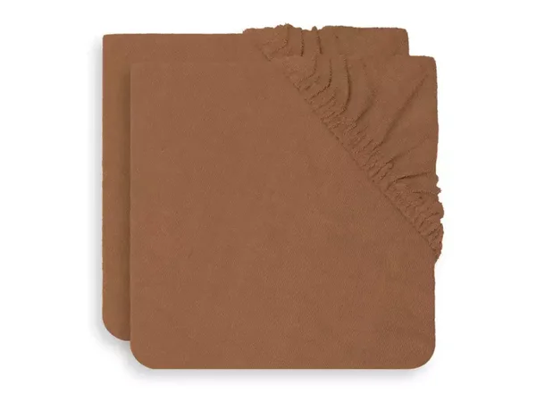 Jollein Aankleedkussenhoes Badstof 75x85cm - Caramel - 2 Stuks