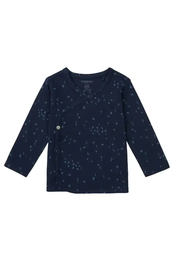 99. Unisex tee wrap nantes all over print Black iris maat 62