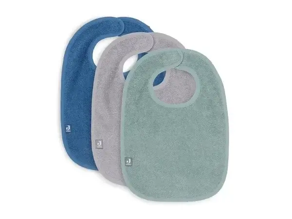 132. Jollein Slab Badstof - Ash Green/Storm Grey/Jeans Blue - 3 Stuks
