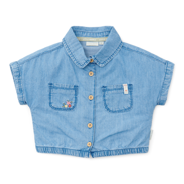 Little dutch Blouse korte mouw Denim