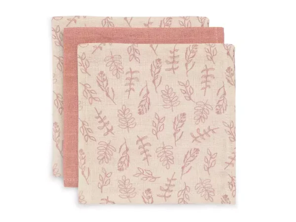 Jollein Hydrofiel Monddoekje Meadow - Rosewood - 3 Stuks