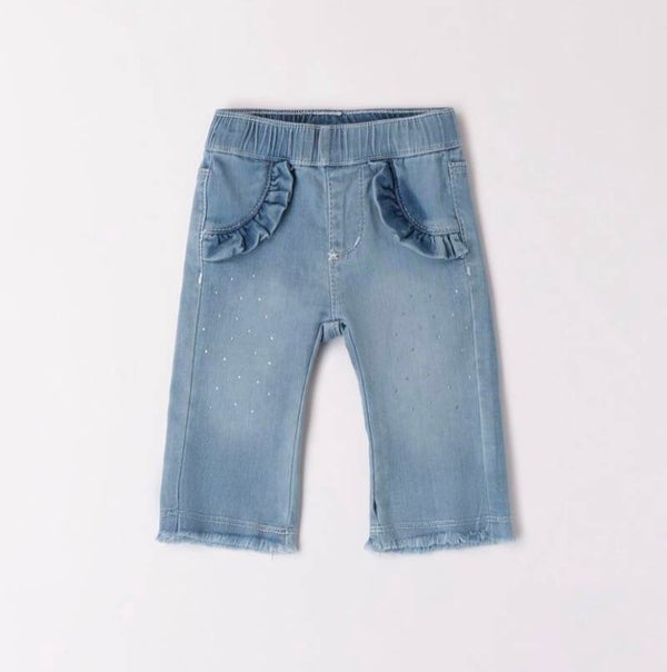 IDO Jeans broek met ruffel