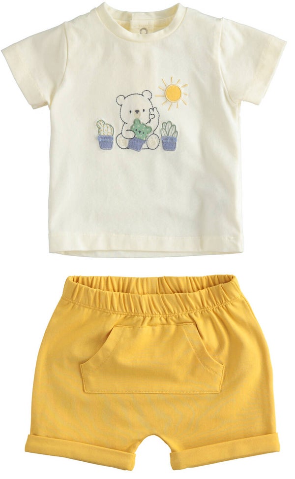 Set beertje met gele broek