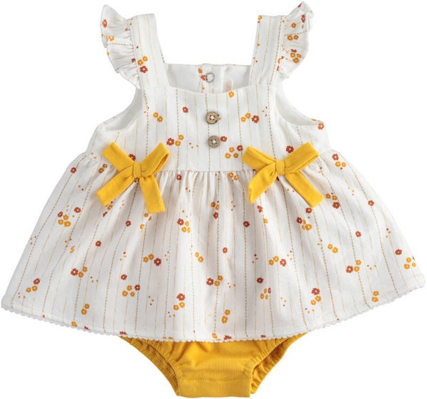 een deel jurkje, gele strikjes