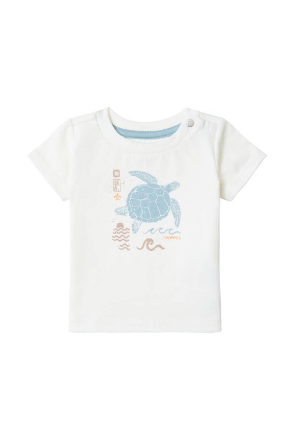 Noppies boys t-shirt schildpad whisper white