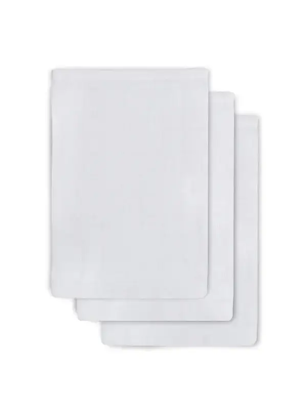 40. Jollein Hydrofiel Washandje Basic - Wit - 3 Stuks