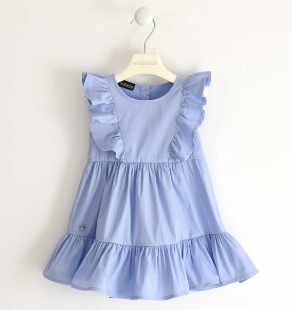 Short sleeved dress ruffel blue 24 MAAND