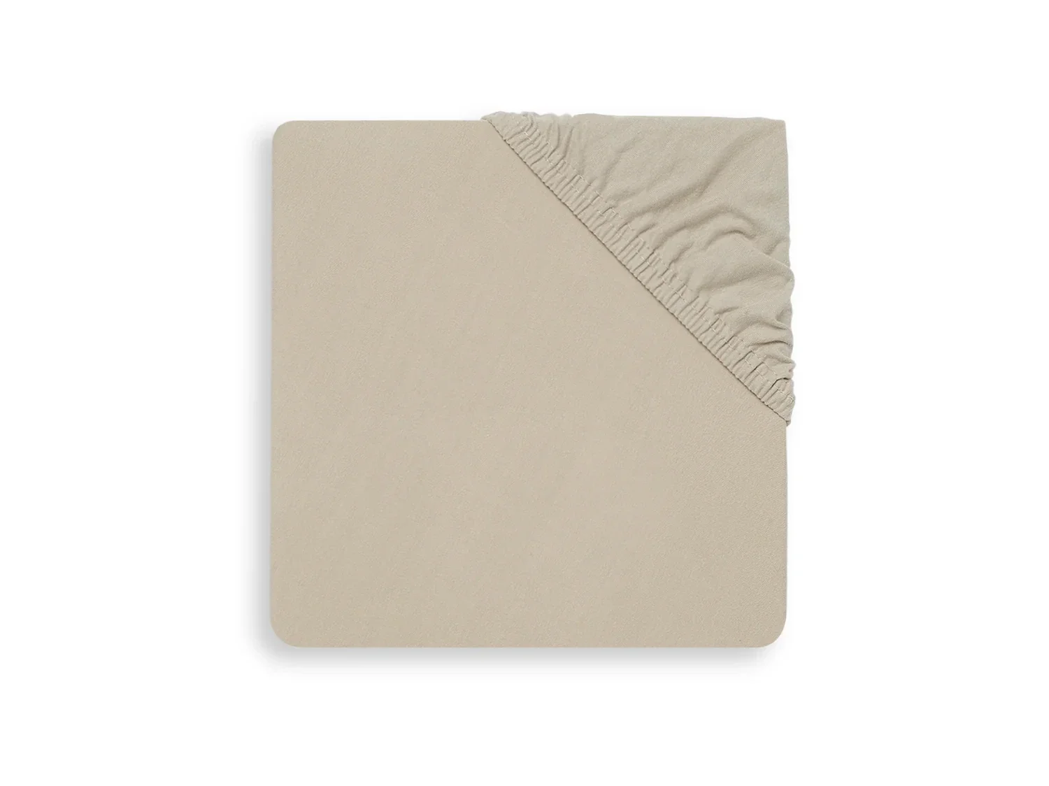 130. Jollein Hoeslaken - Jersey - Uni 60x120cm nougat