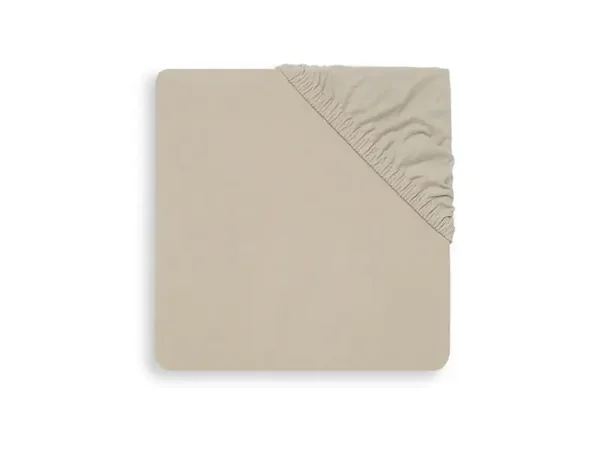 130. Jollein Hoeslaken - Jersey - Uni 60x120cm nougat