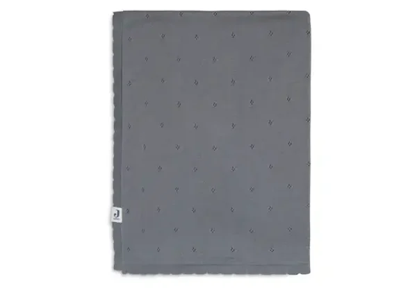 Jollein Deken Ledikant 100x150cm Pointelle - Storm Grey - GOTS