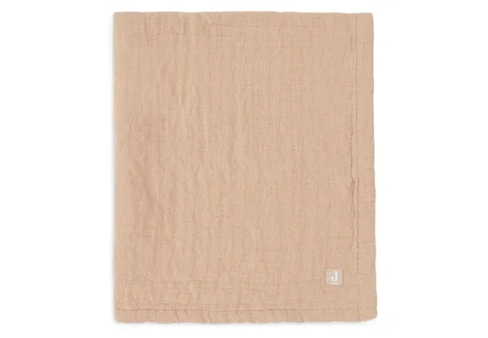 Jollein Deken Hydrofiel 75x100cm Jacquard - Biscuit - GOTS