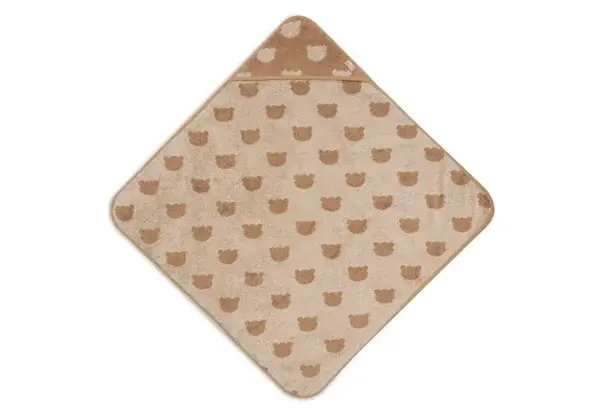 143. Jollein Badcape Badstof - Jacquard teddy bear