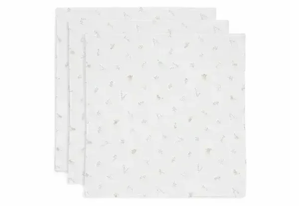 125. Jollein Hydrofiele Doek Small 70x70cm - Lovely Birds - 3 Stuks