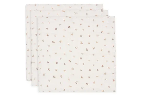 Jollein Hydrofiele Doek Small 70x70cm - Animal Friends - 3 Stuks