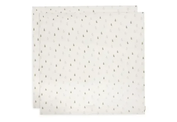 133. Jollein Hydrofiele Doek Large 115x115cm - 2 Stuks Happy Nijntje olive