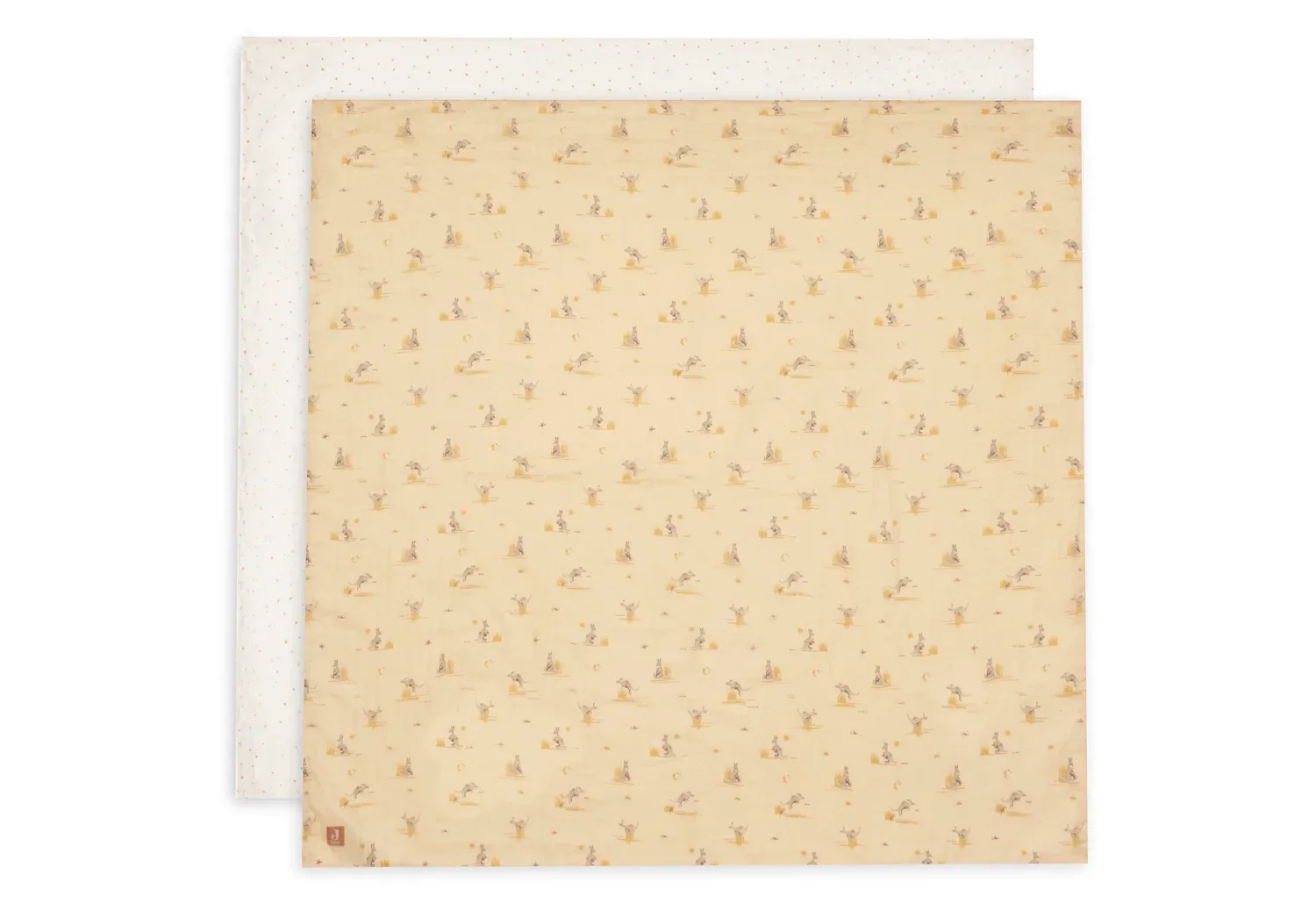 Jollein Hydrofiele Doek Large 115x115cm - Kangaroots - 2 Stuks