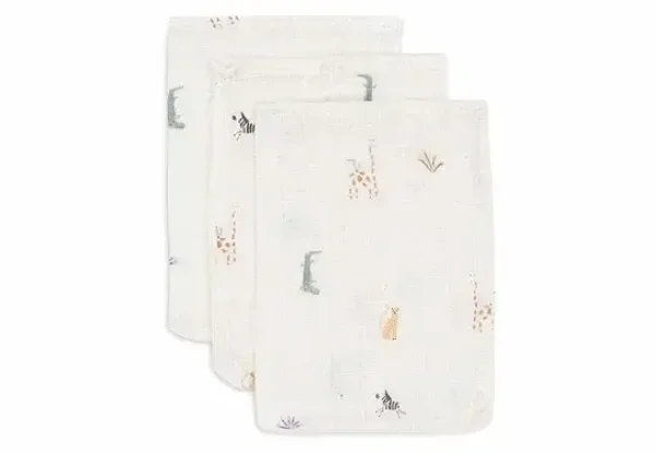 149. Jollein Hydrofiel Washandje 15x20cm - Jungle Jambo - 3 Stuks