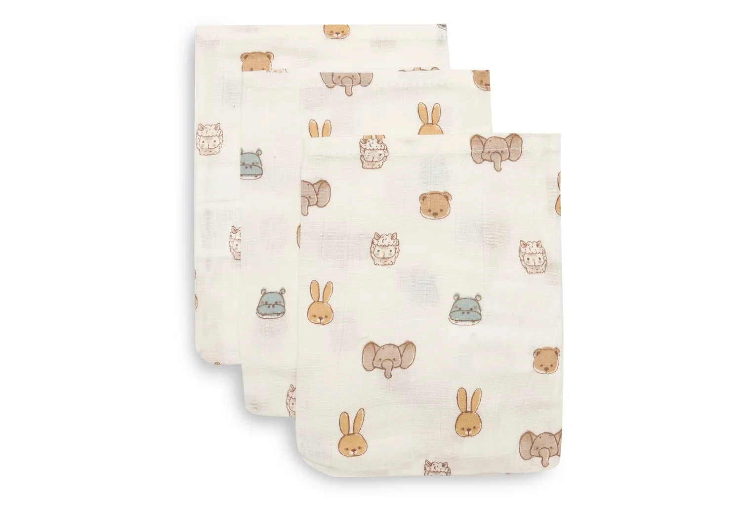 Jollein Hydrofiel Washandje 15x20cm - Jollies - 3 Stuks