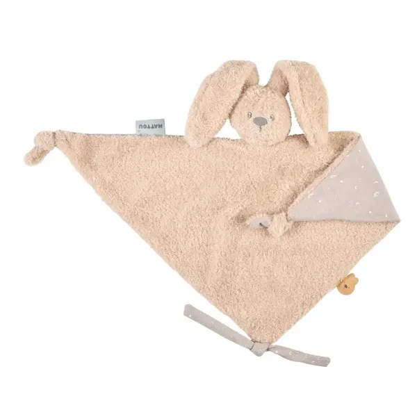 Nattou lapidou Maxi Knuffeldoekje Doudou Konijn teddy - zand