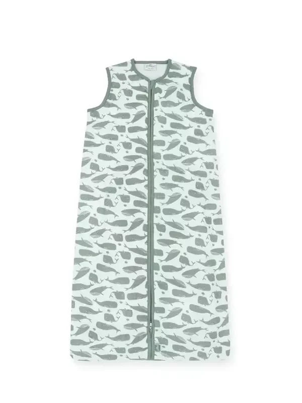 Jollein Baby Slaapzak Hydrofiel Whales - Ash Green