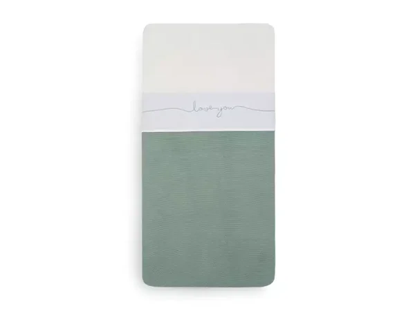 Jollein Laken Ledikant 120x150cm Love you - Stone Green